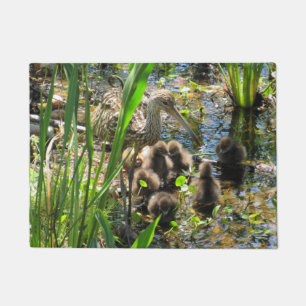 Limpkin Family - Mum and Chicks - Doormat