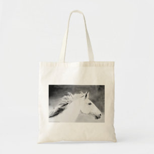 LIN26BW Mane in the Wind.tif Tote Bag