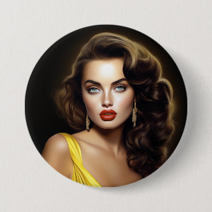 Lina - Super Model Latina! 7.5 Cm Round Badge