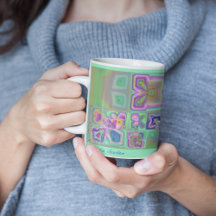 Lina's Garden Floral Abstract Mug