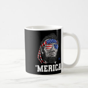 Lincoln 4th Of July Merica Men Women American Flag Coffee Mug
