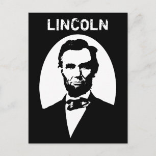 Lincoln Black and White Postcard