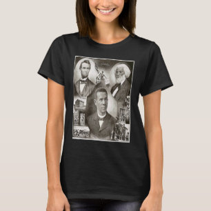 Lincoln Booker Washington Frederick Douglass Black T-Shirt