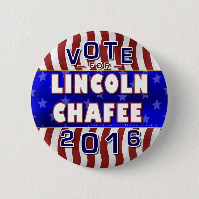Lincoln Chafee President 2016 Election Democrat 6 Cm Round Badge (Front)