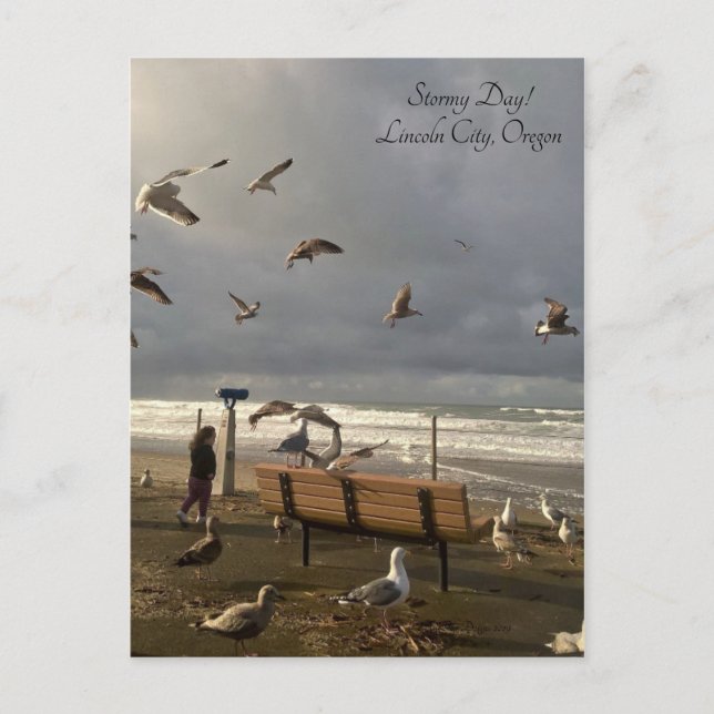 Lincoln City, Oregon Holiday Postcard (Front)