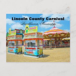 Lincoln County Carnival - Brookhaven, Mississippi Postcard