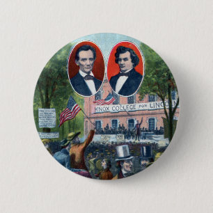 Lincoln-Douglas Debate of 1858 6 Cm Round Badge