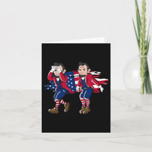 Lincoln Griddy American Flag 4th Of July  Card