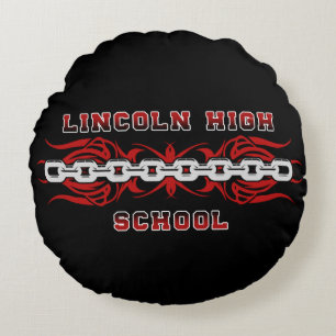 Lincoln High School Links 2 Round Cushion