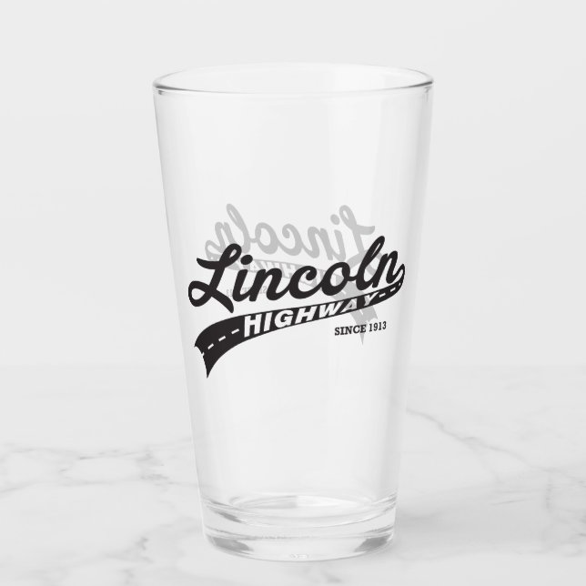 Lincoln Highway Glass Tumbler (Front)