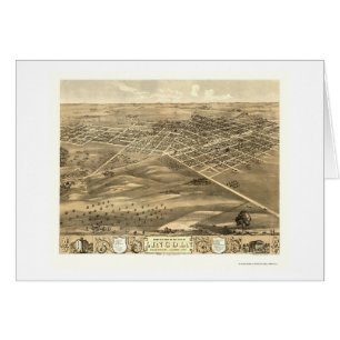 Lincoln, IL Panoramic Map - 1869