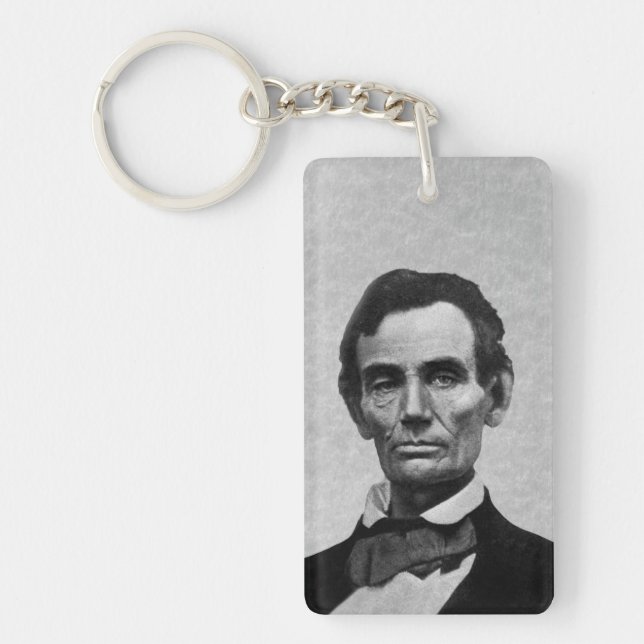 Lincoln Illinois Capitol Bicentennial Key Ring (Front)