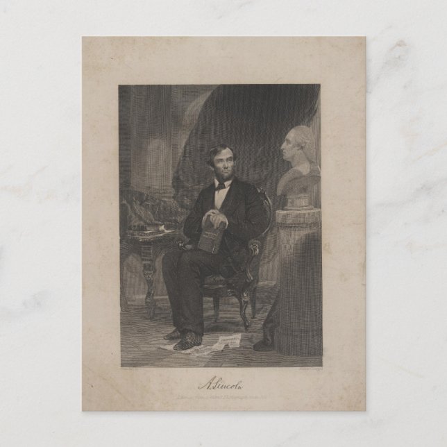 Lincoln Looks to Washington Postcard (Front)