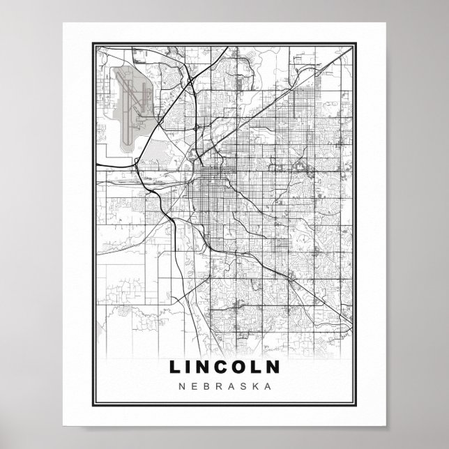 Lincoln Map Poster (Front)
