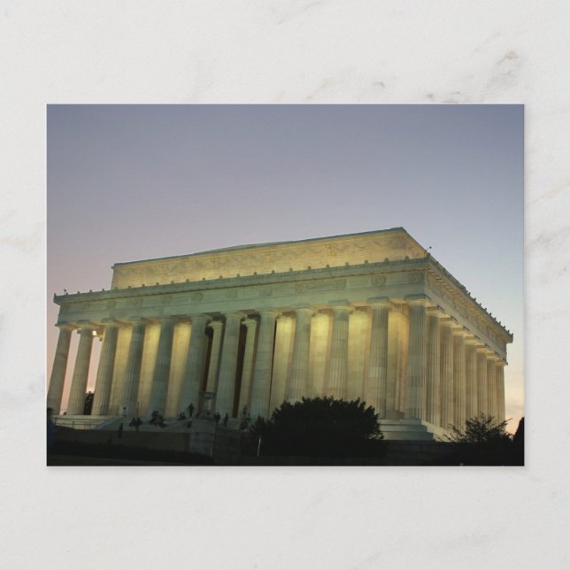 Lincoln Memeorial night scene Postcard (Front)