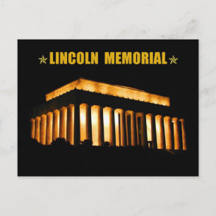 Lincoln Memorial  at night, Washington, D.C. Postcard
