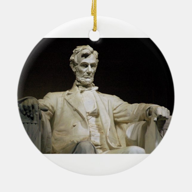 Lincoln Memorial Ceramic Tree Decoration (Back)