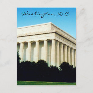lincoln memorial dc postcard