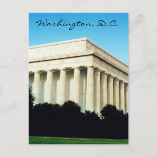 lincoln memorial dc postcard