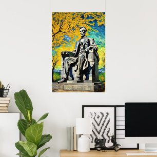 Lincoln Memorial Poster - Van Gogh Style Art Print