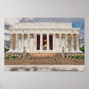Lincoln Memorial, Washington DC Poster