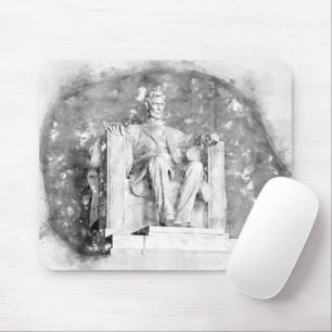 Lincoln Memorial watercolor Mouse Pad