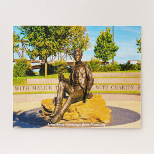 Lincoln Monument Kentucky.Christmas Greetings Jigsaw Puzzle