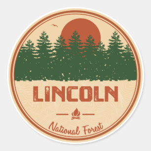 Lincoln National Forest Classic Round Sticker