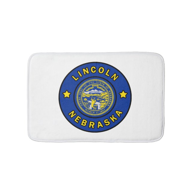 Lincoln Nebraska Bath Mat (Front)