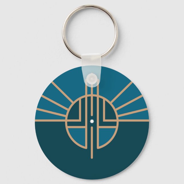 Lincoln (Nebraska) City flag Keychain (Front)