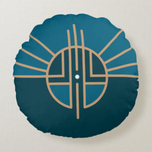 Lincoln (Nebraska) City flag Round Cushion