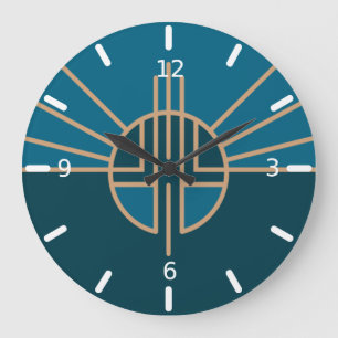 Lincoln (Nebraska) flag Large Clock