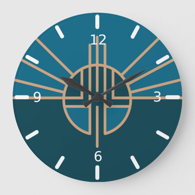 Lincoln (Nebraska) flag Large Clock (Front)