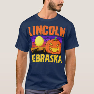 Lincoln Nebraska Happy Halloween Party Local City T-Shirt