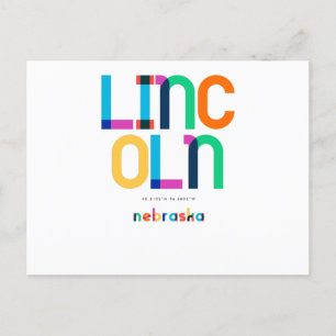 Lincoln Nebraska Mid Century, Pop Art, Postcard