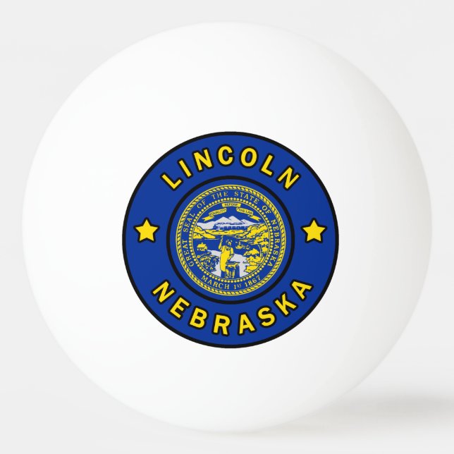 Lincoln Nebraska Ping Pong Ball (Front)