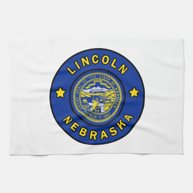 Lincoln Nebraska Tea Towel (Horizontal)