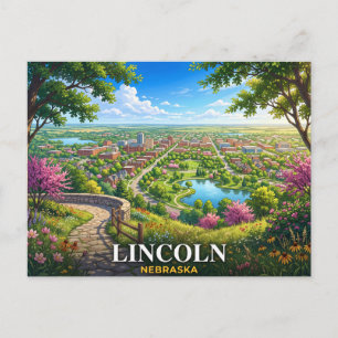 Lincoln Nebraska Travel Postcard