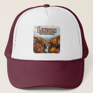 Lincoln New Hampshire Franconia Falls Autumn Trucker Hat