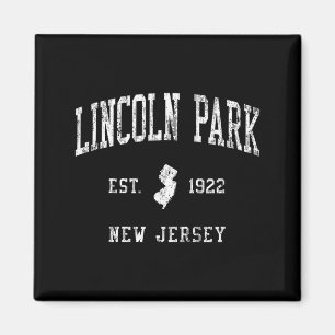 Lincoln Park Nj J01 Vintage Athletic Srts Design  Magnet
