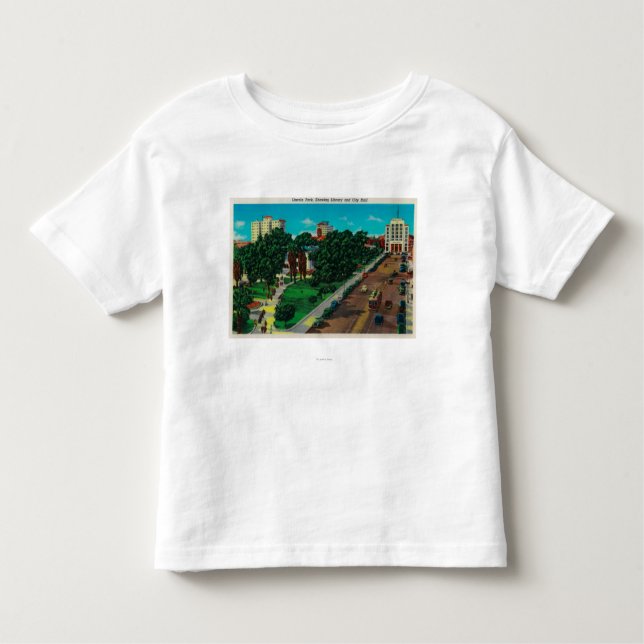 Lincoln Park showing Library & City Hall Toddler T-Shirt (Front)