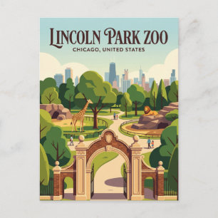 Lincoln Park Zoo Illinois Postcard