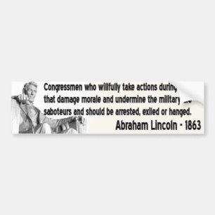 lincoln quote bumper sticker