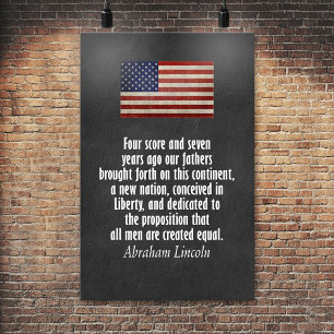 Lincoln Quote - Gettysburg Address Poster