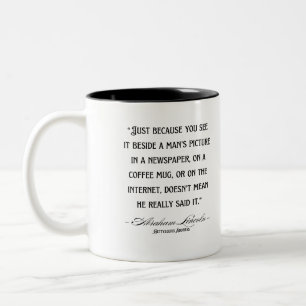 Lincoln Quote Two-Tone Coffee Mug