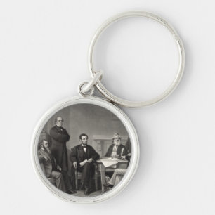 Lincoln Reading the Emancipation Proclamation Key Ring
