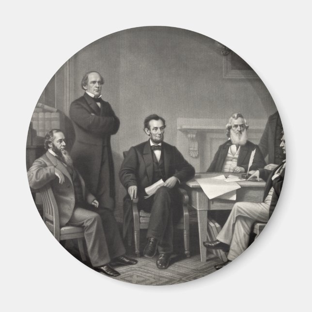 Lincoln Reading the Emancipation Proclamation Magnet (Front)