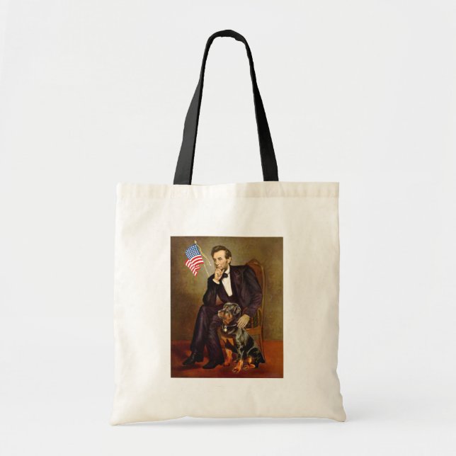 Lincoln  - Rottweiler Tote Bag (Front)