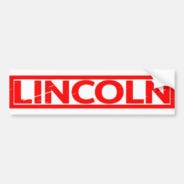 Lincoln Stamp Bumper Sticker (Front)