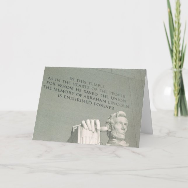 lincoln statue card (Front)